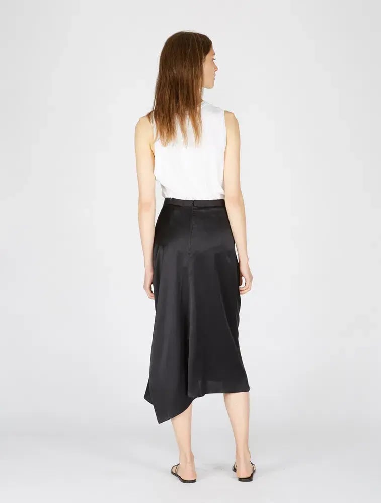 Christopher Esber Incline Taped Gathered Skirt Black Size 8 photo 2