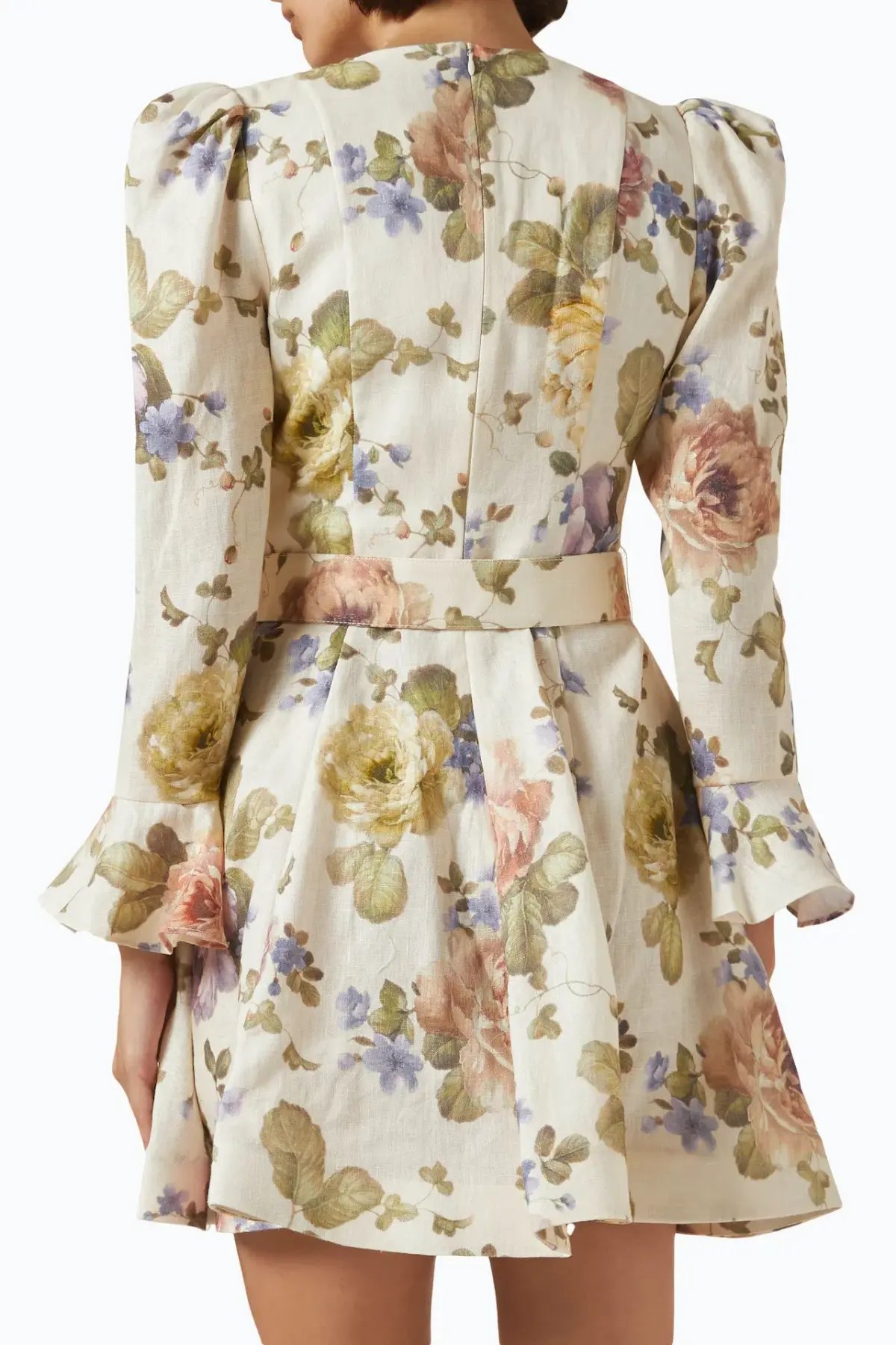 Zimmermann Luminosity Mini Dress Multi Floral Cream Size 1 / AU 10 photo 2