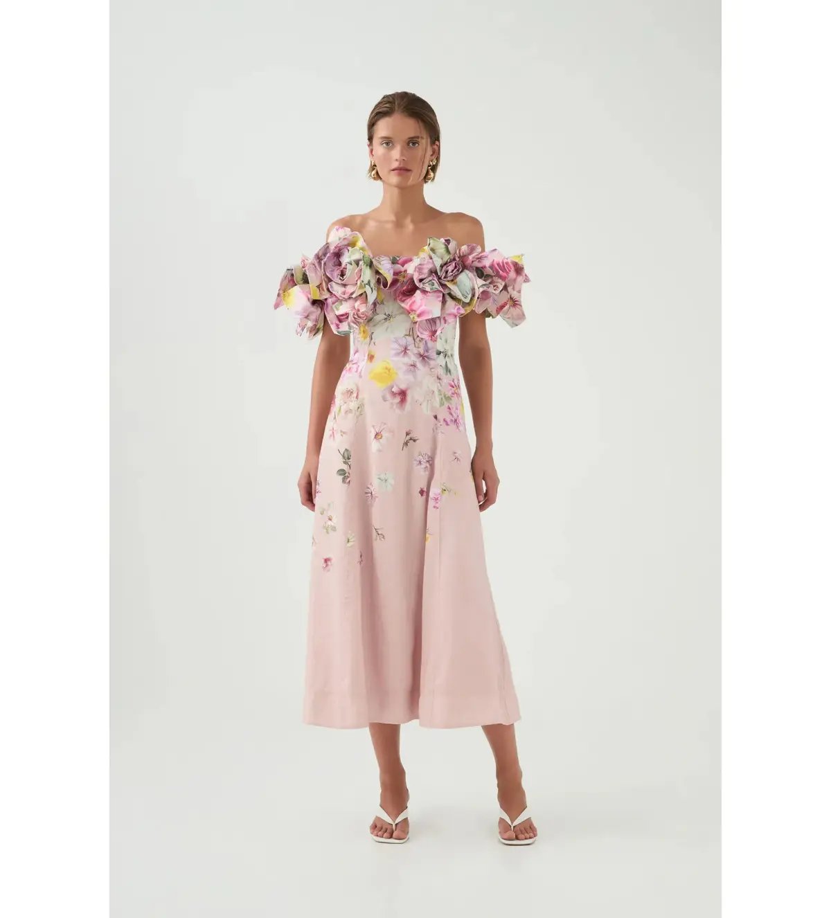 Aje Misha Maxi Dress in Pink Collage Floral Size XS / AU 6 photo 5