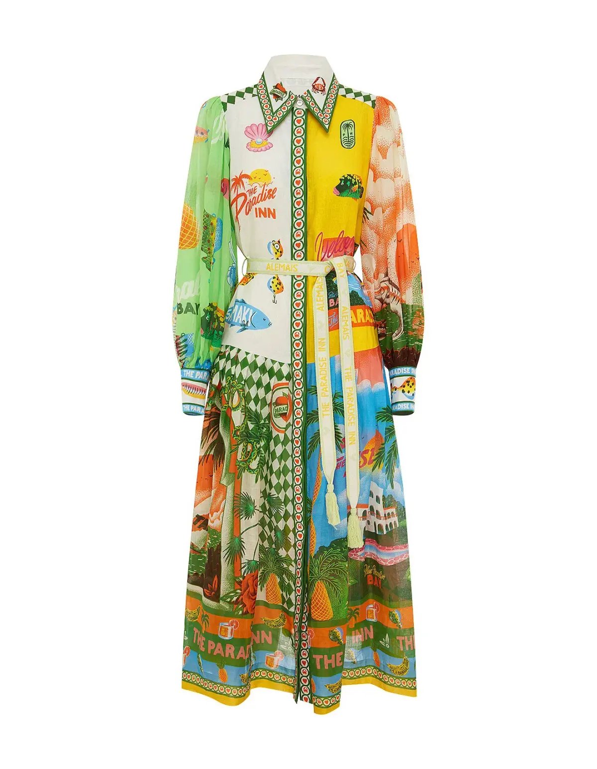 Alemais Paradiso Shirt Dress Multi Size 10 photo 4