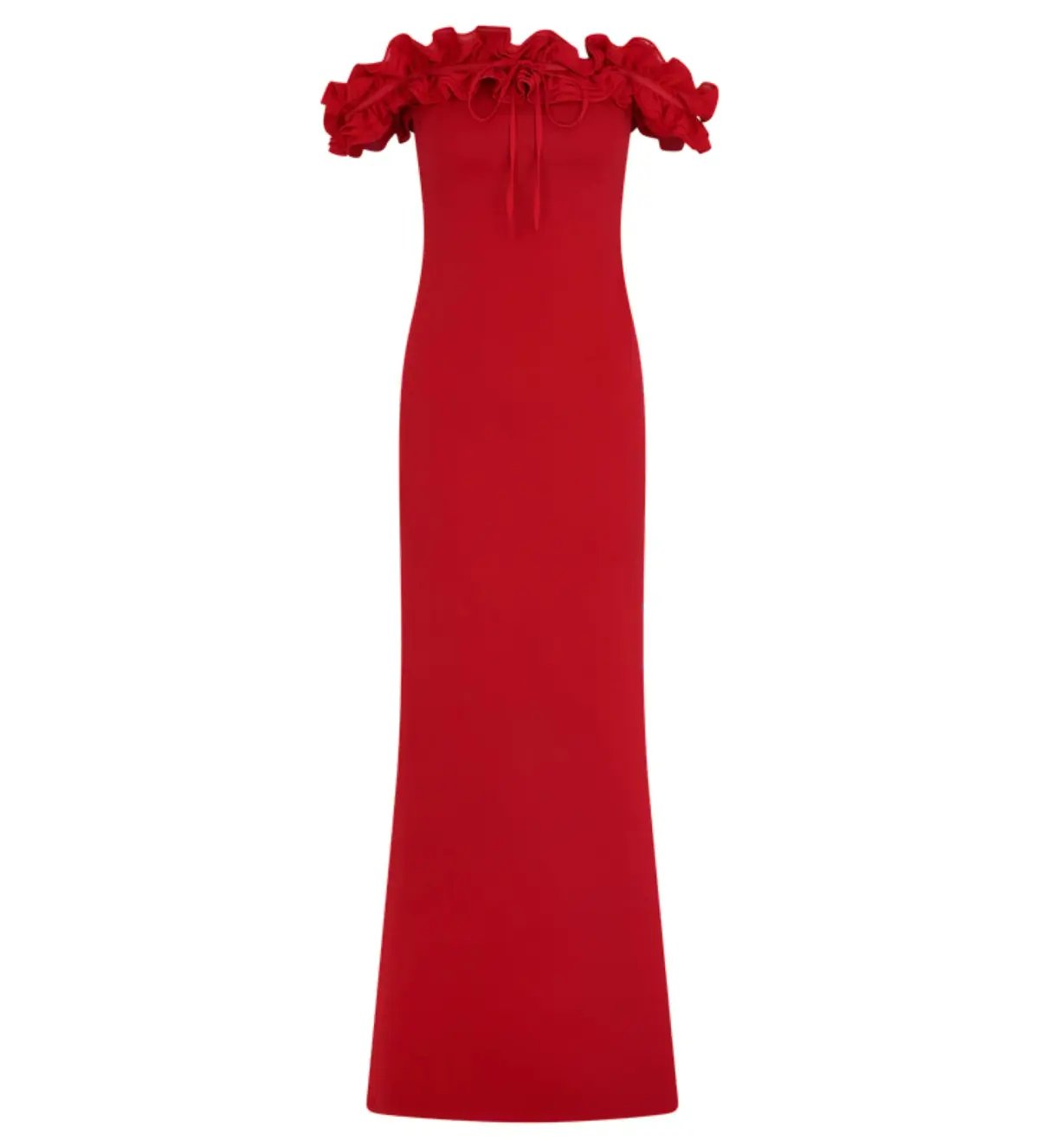 Nova Ruffle Off Shoulder Maxi Dress Ruby Size XS / AU 6 photo 4
