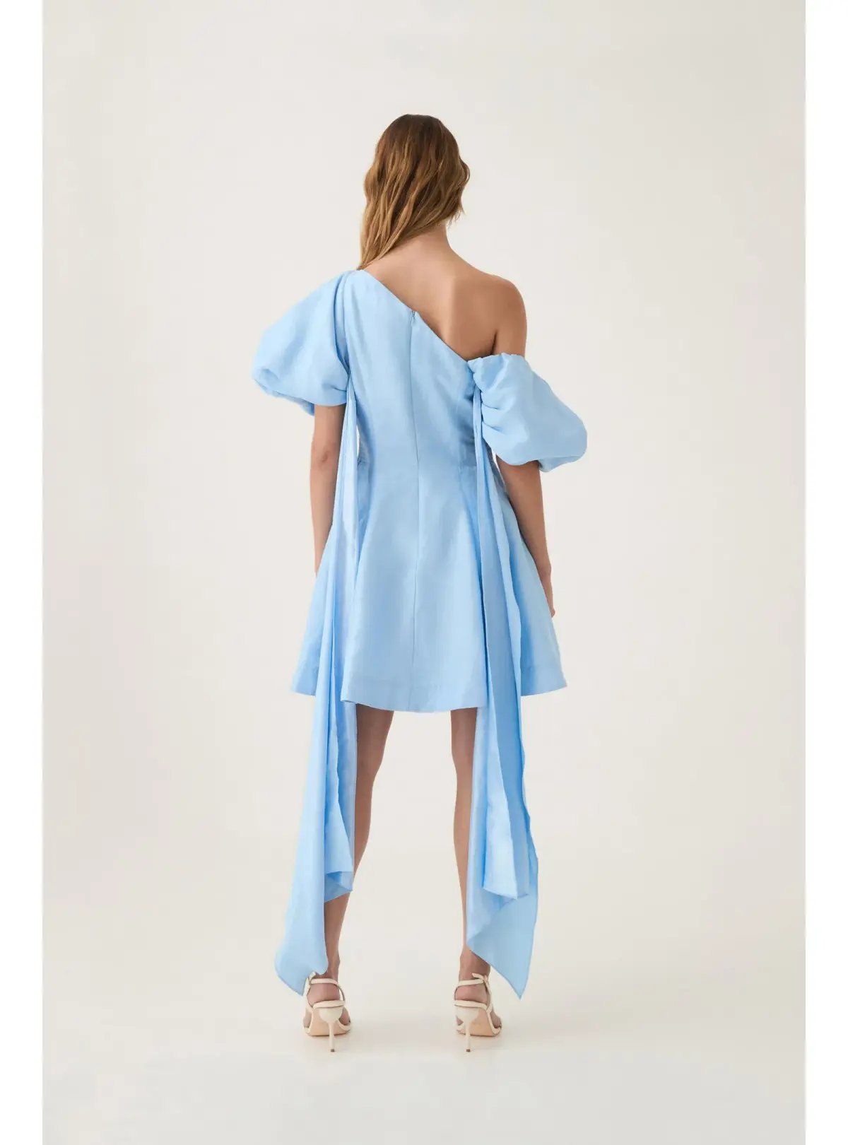 Aje Arista Tulip Sleeve Mini Dress Powder Blue Size AU 6 photo 4