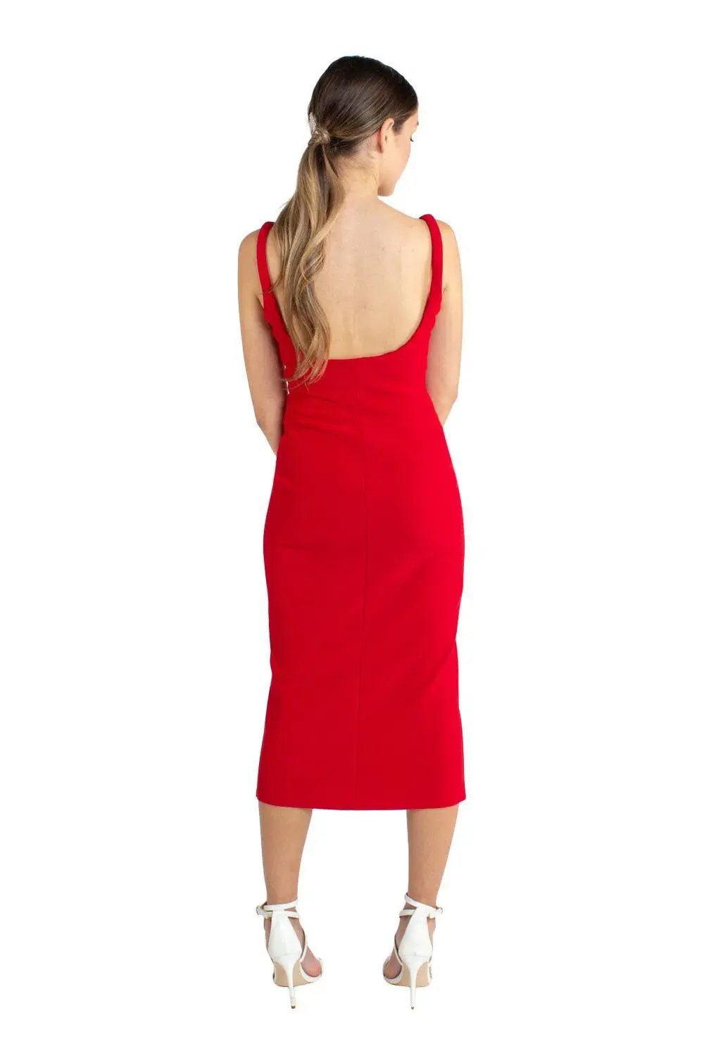 Bec & Bridge C'est Magnifique Midi Dress Red Size 8 photo 3