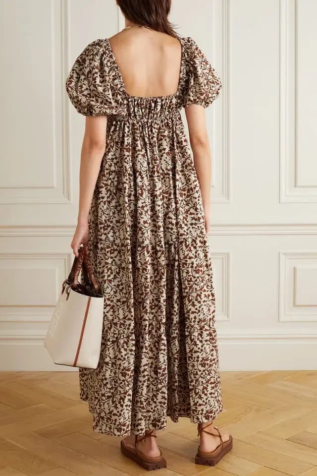 Mattaeu Cotton Poplin Maxi Dress  Floral Size 14 photo 2