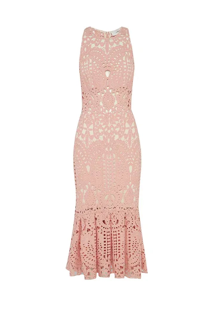 Lover Harmony Cut Out Midi Dress Pink Size 10 photo 4