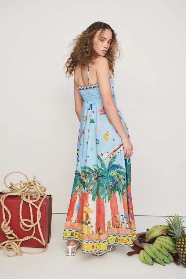 ALEMAIS All Aboard Midi Sundress Size 10 Au photo 13