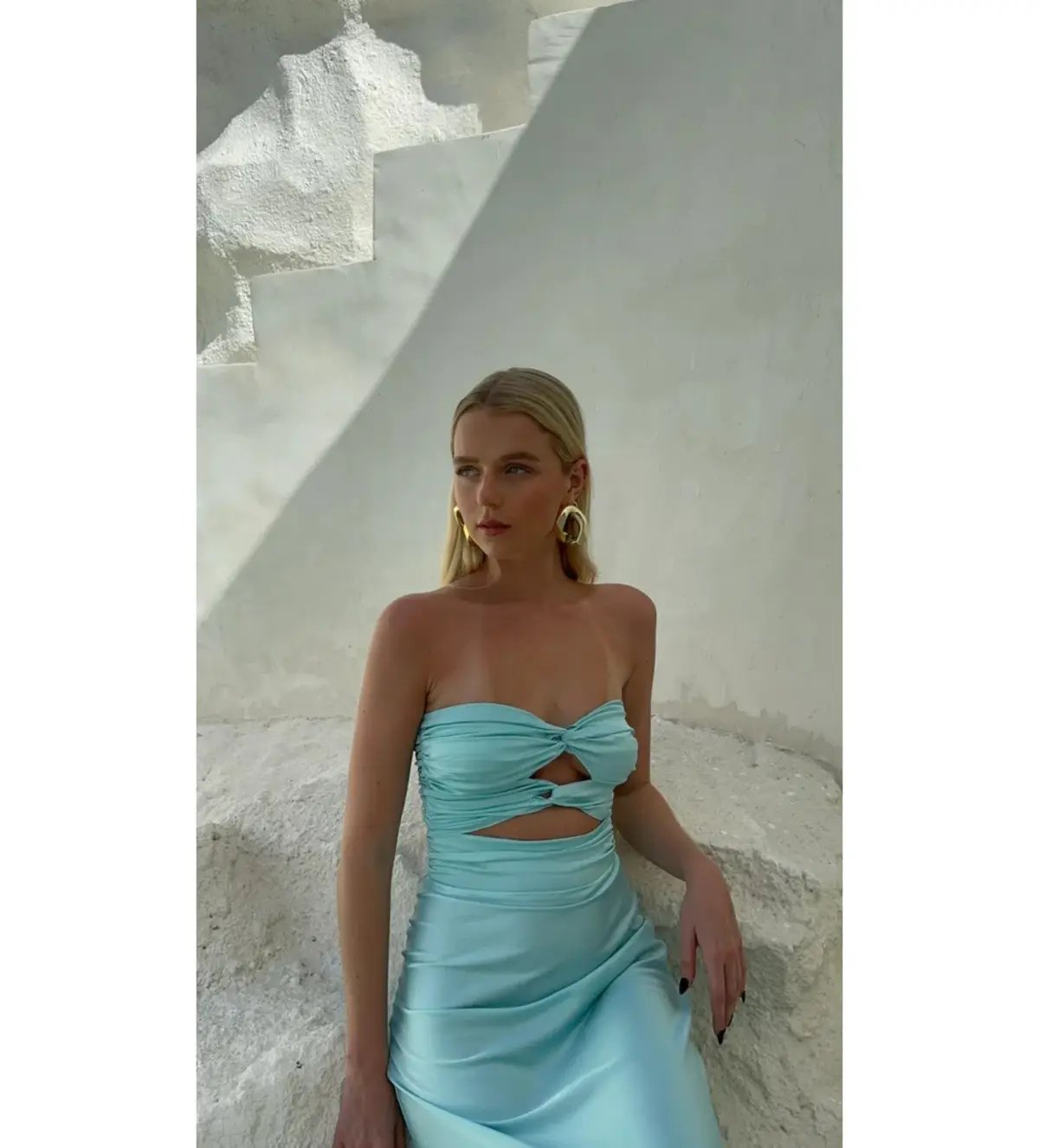 HNTR the label Inka Gown Aqua Size AU 8 photo 3