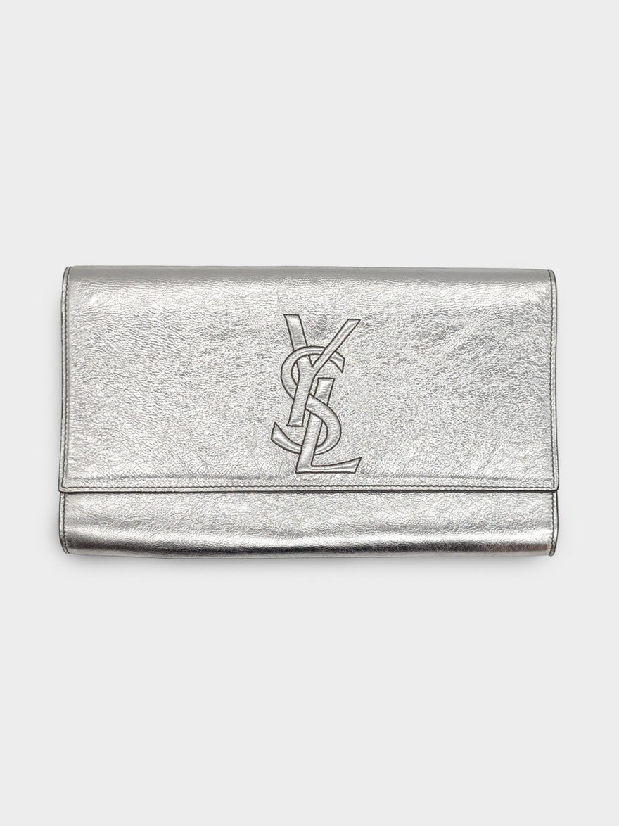Saint Laurent Belle de Jour Clutch Silver photo 4
