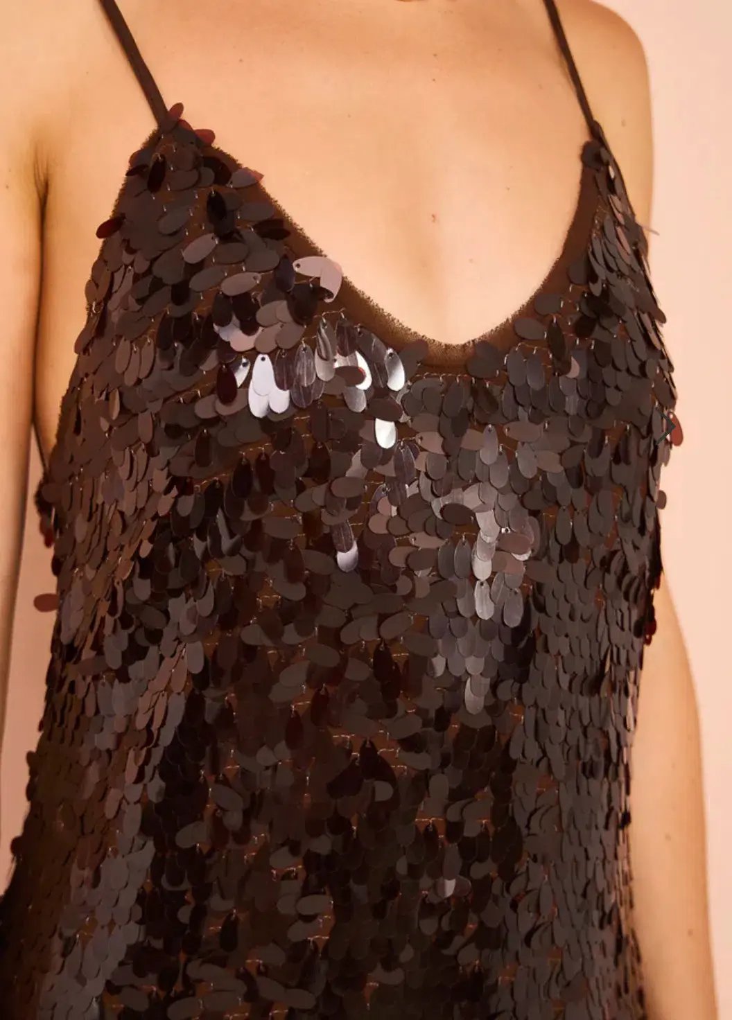Alemais Geanie Sequin Gown in Chocolate Size 8 photo 2