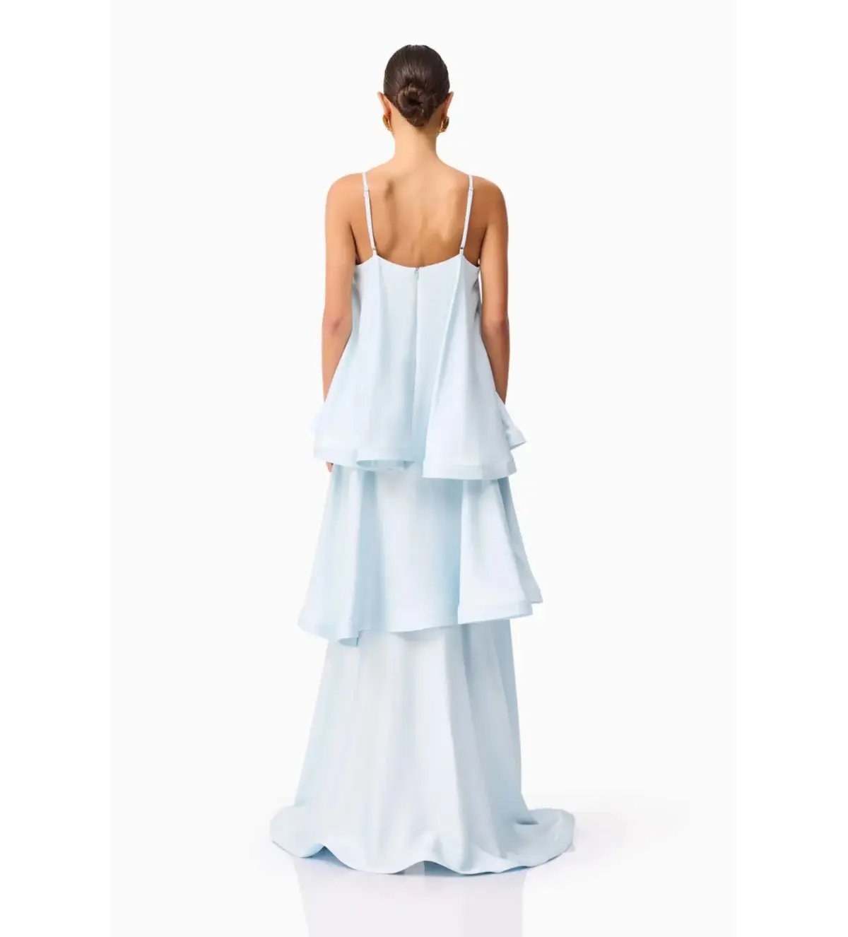 Elliatt Tilly Tiered Maxi Dress Blue Size L AU 12 photo 4