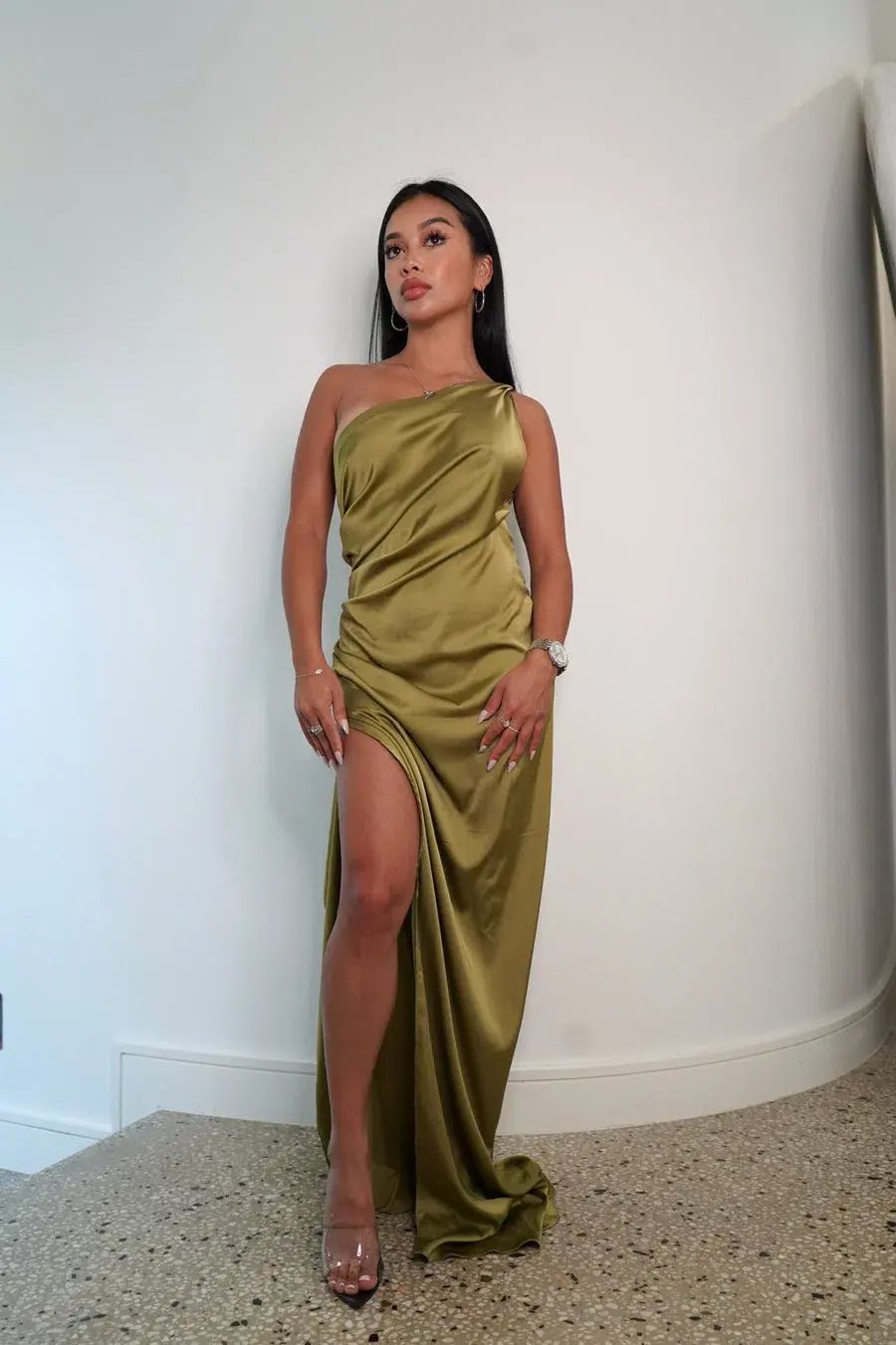 Lexi Samira Dress Olive Size S / AU  8 photo 5