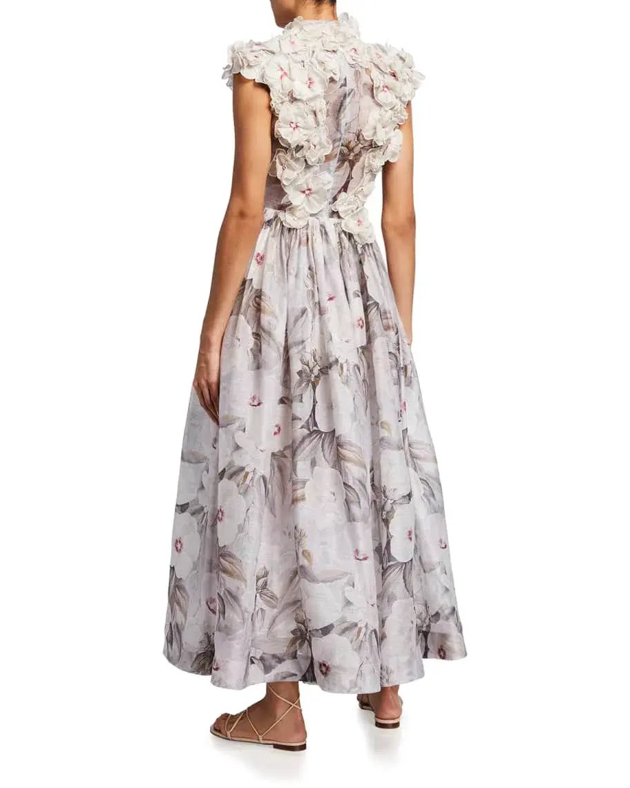 Zimmermann Botanica Rose Mallow Gown Floral Size 0/ AU 8 photo 3