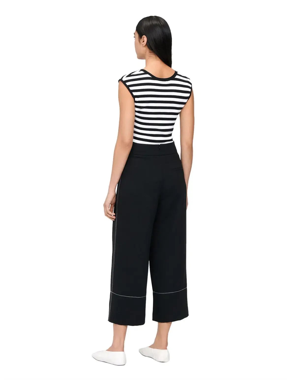 Double Weave Topstitched Cropped Pant Size AU photo 3