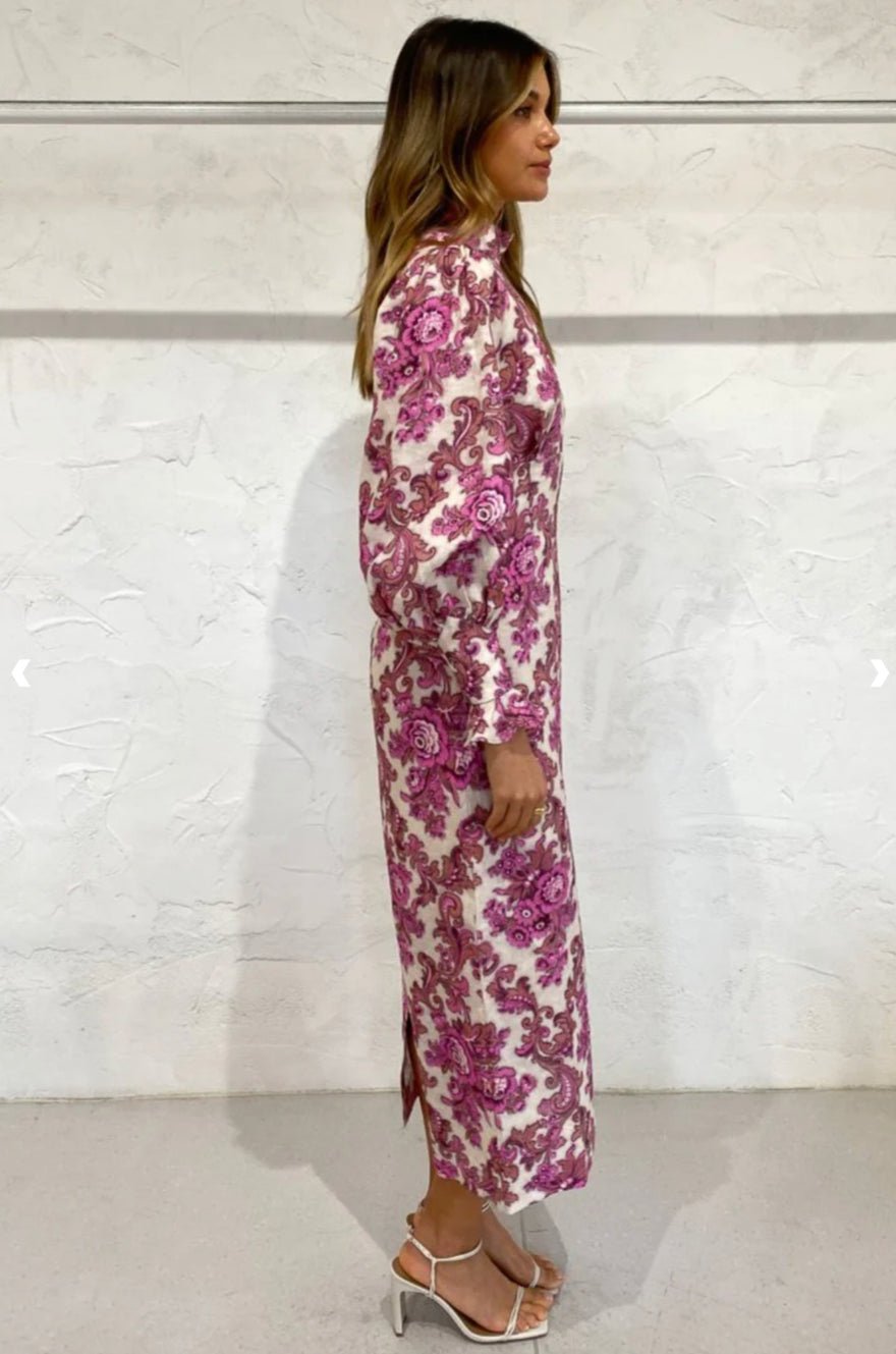 Alemais Isla Midi Dress In Magenta photo 2