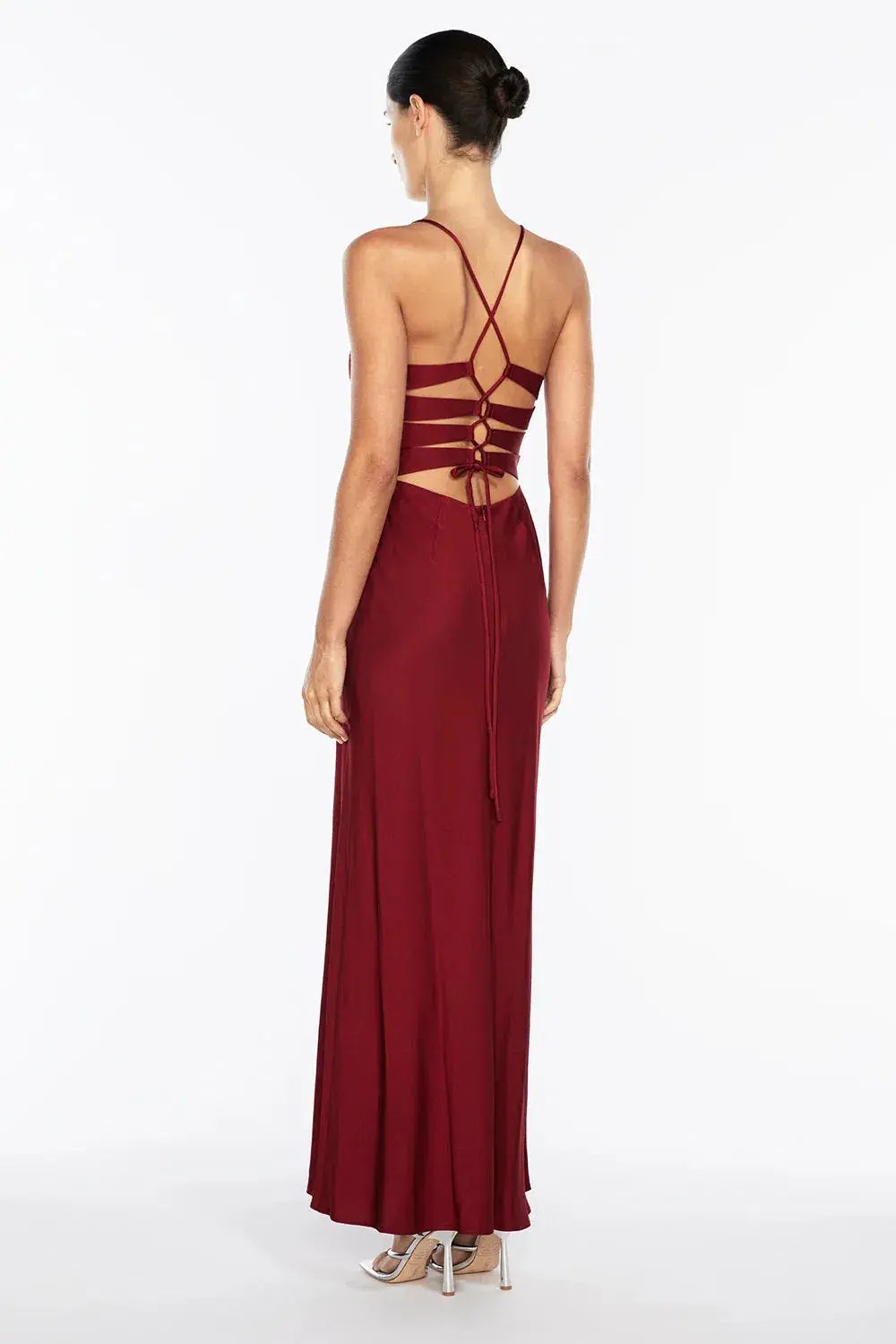 Manning Cartell Time to Shine Slip Maxi Dress Cranberry Red Size AU 4 photo 2