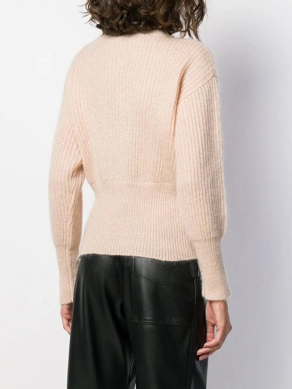 Zimmermann Bow Embellished Ribbed Mohair Blend Turtleneck Sweater Blush Size 0 / AU 8 photo 2