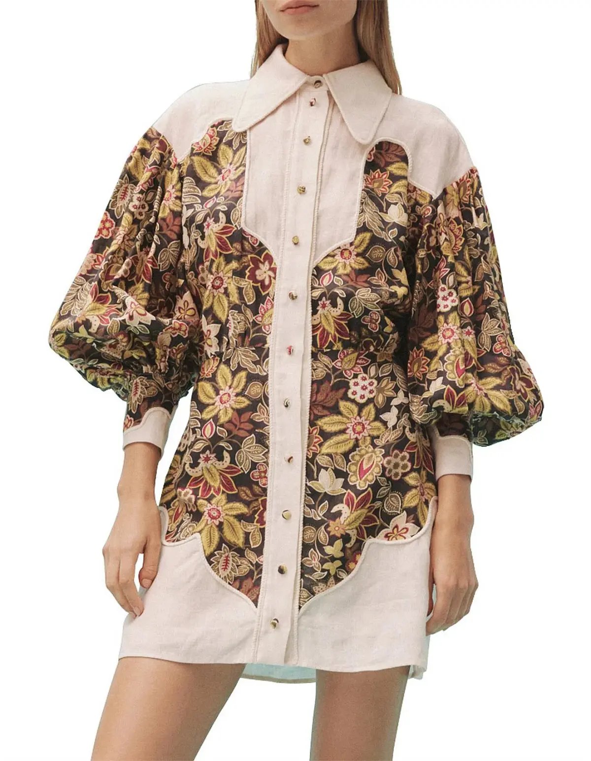 Alémais Isabella Panel Mini Dress Floral Multi Size 14 photo 2