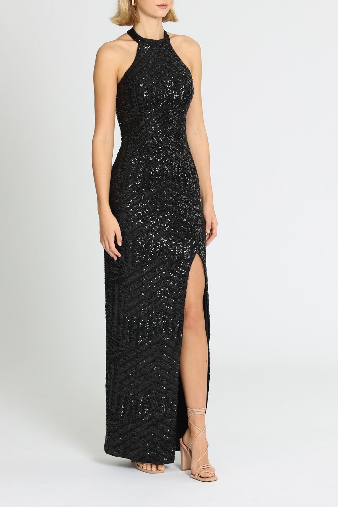 Diana Halter Gown - Black photo 2