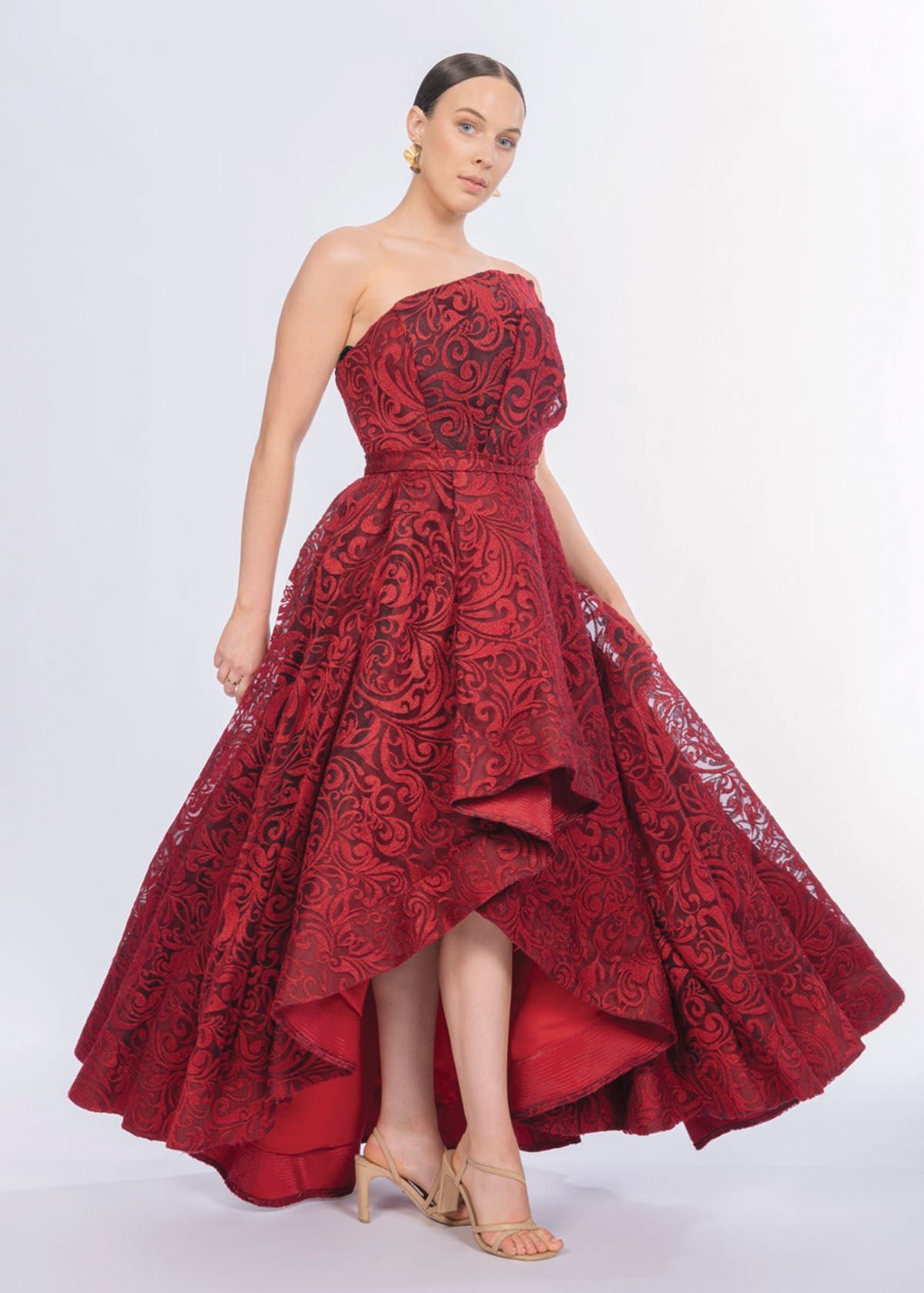 Scandal Gown in Wine Red (J9076) photo 2