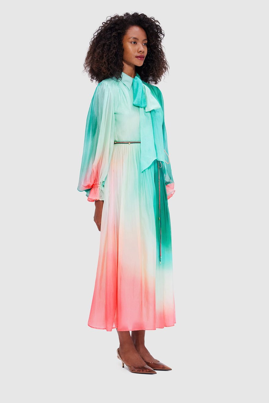 Leo Lin Cassie Tie Neck Midi Dress - Whimsical photo 3