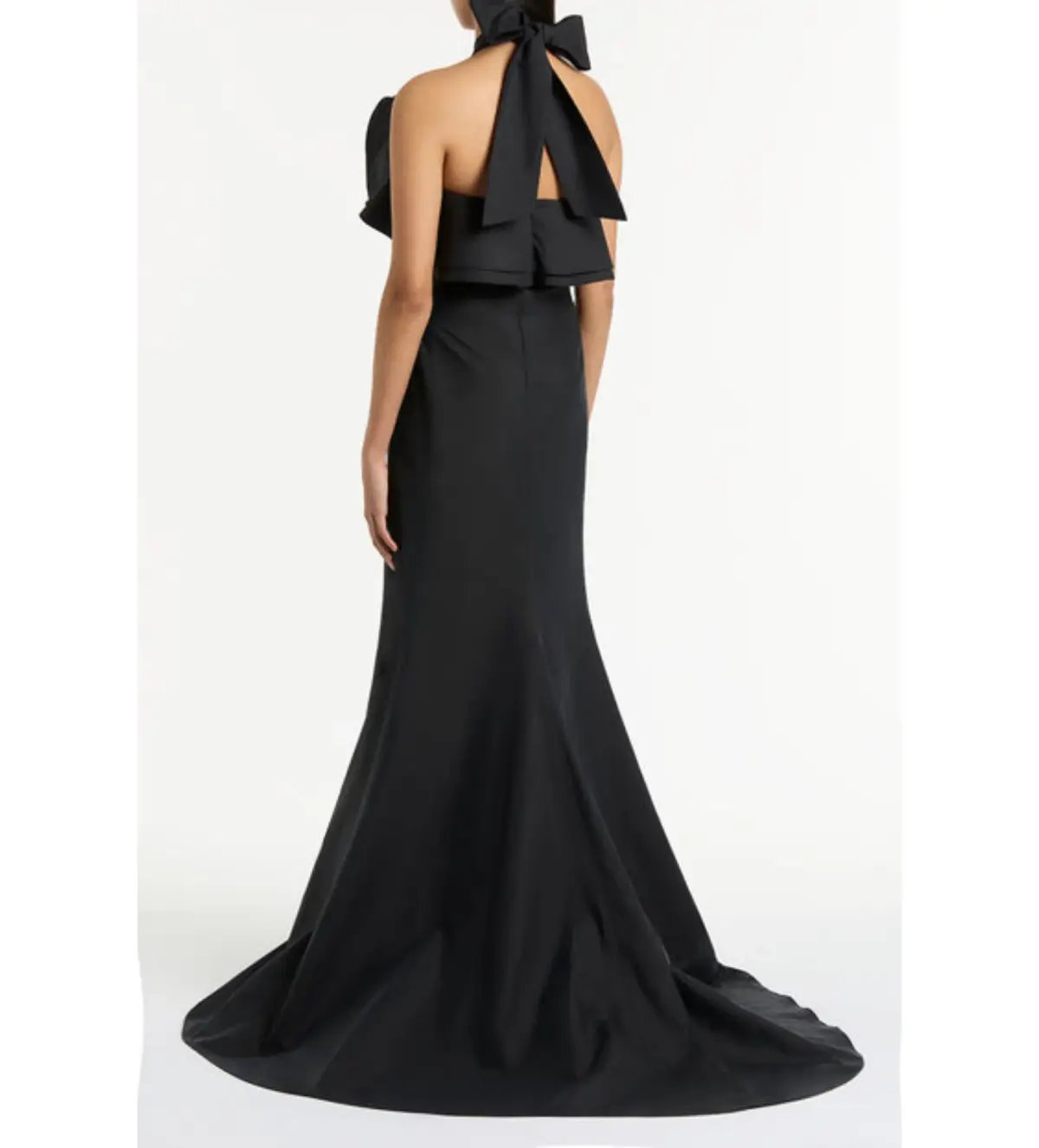 Carla Zampatti Silk Dupion Rose Gown Black Size 10 photo 2