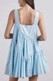 Aje Casabianca Sleeveless Braided Dress Ice Blue Size 6 photo 2