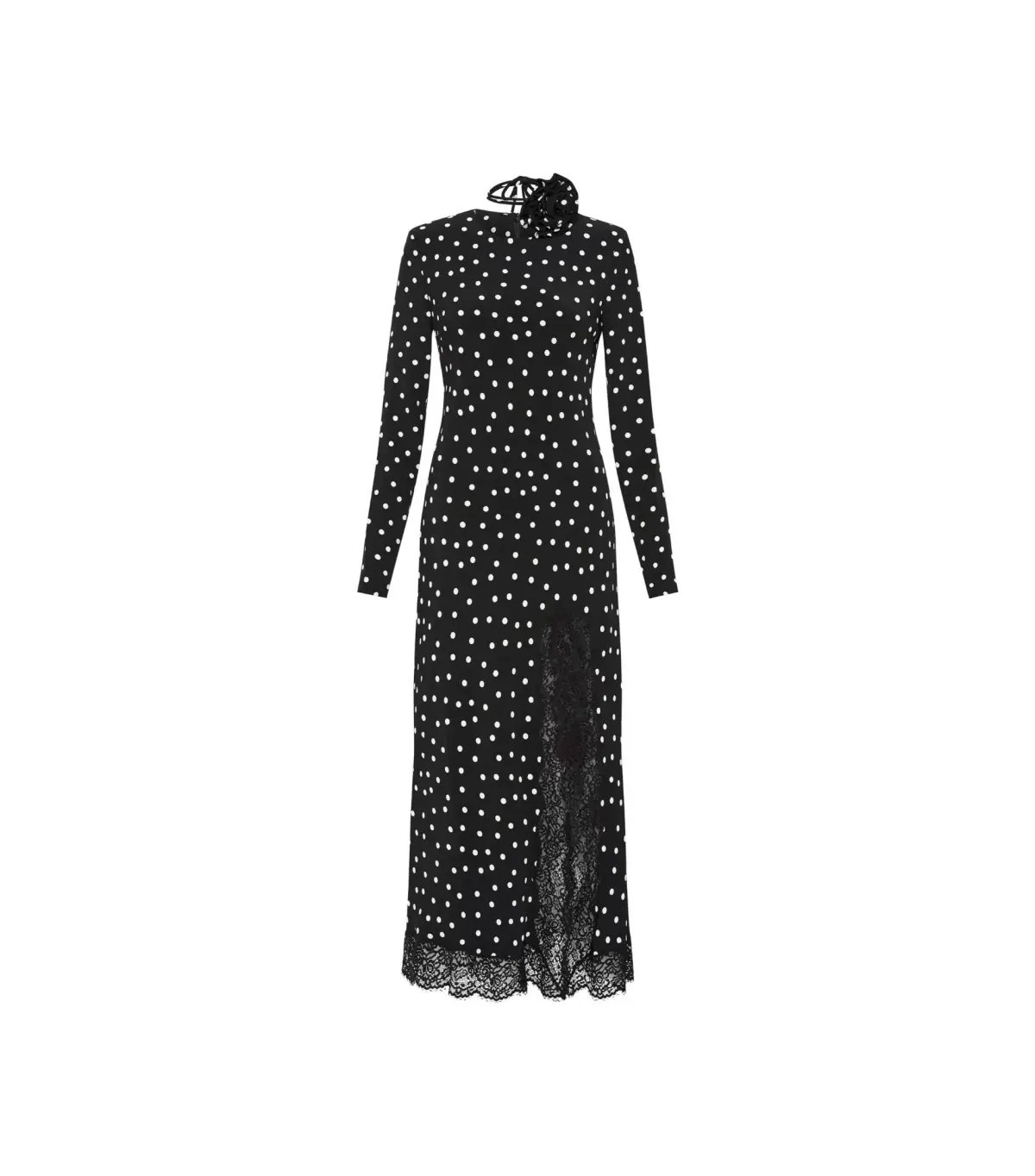 Rebecca Vallance Celyn Polka Dot Midi Dress Black Size AU 12 photo 5