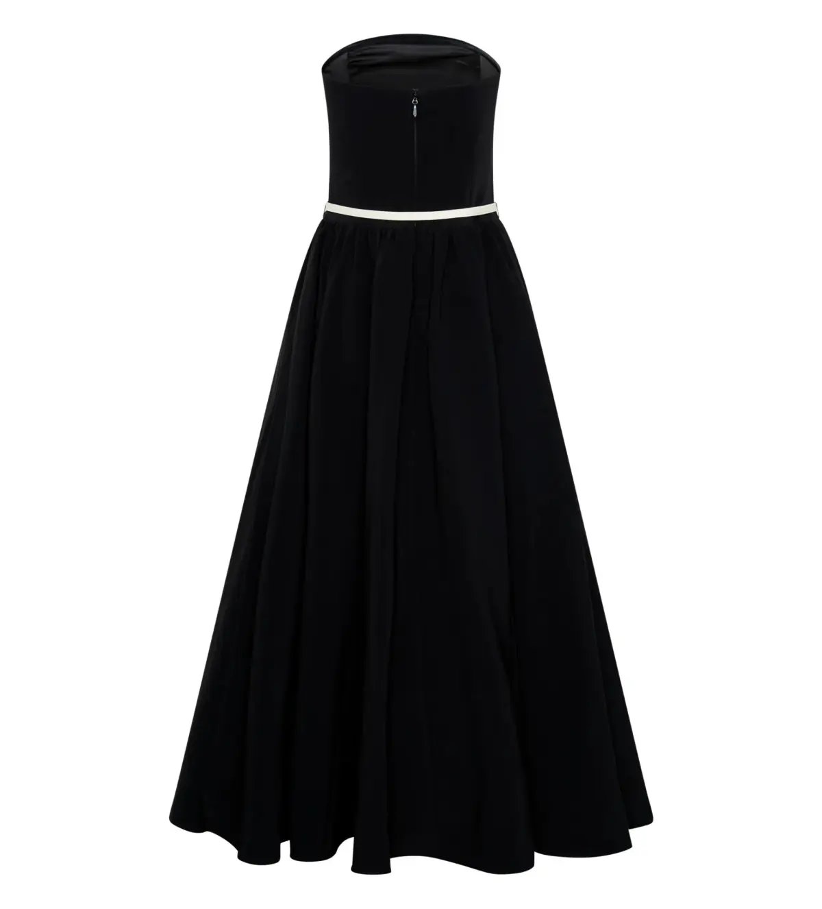 MESHKI Penny Strapless Contrast Midi Dress Black & White Size M/AU 10 photo 5
