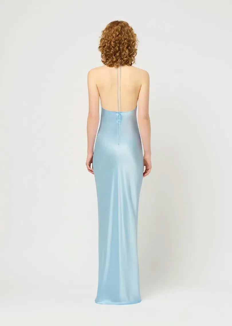 Maison Essentiele Halter Neck Dress Powder Blue Size XS / AU 6 photo 3