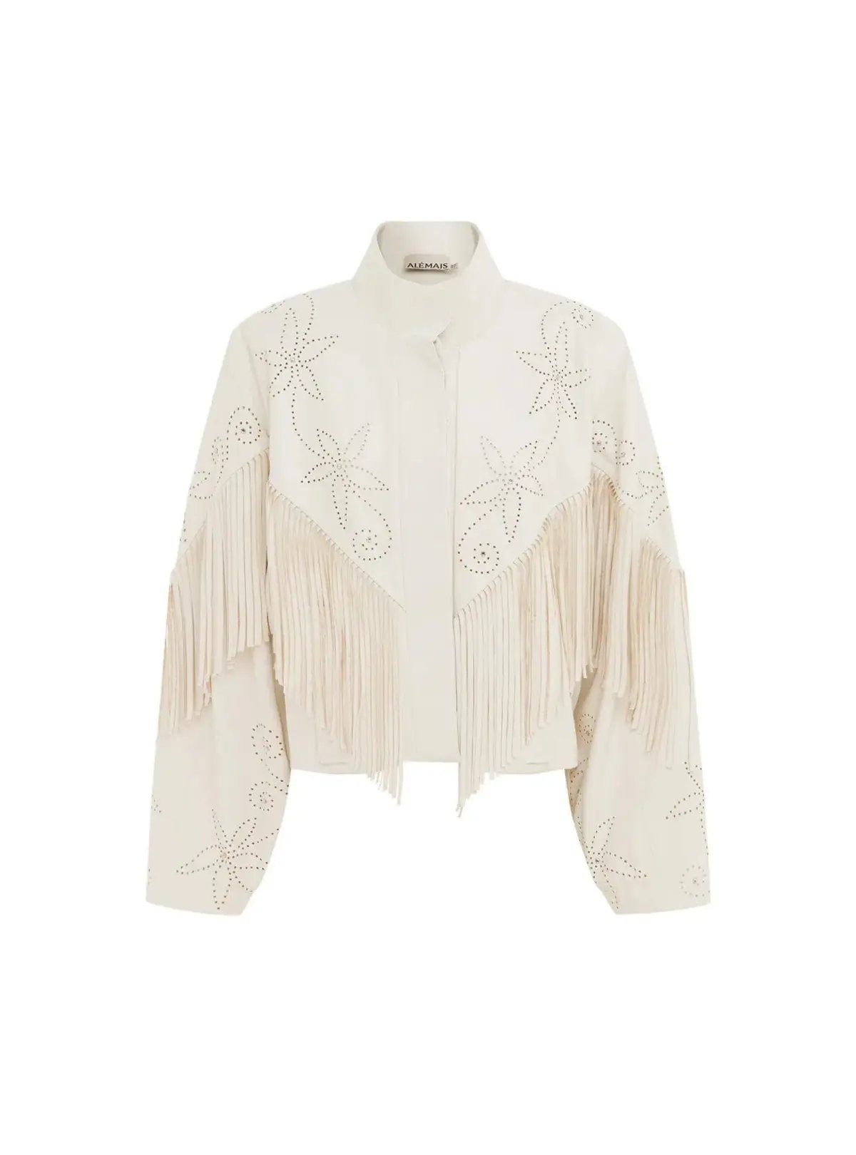 Alemais Barbara Fringe Jacket Cream Size AU 10 photo 4