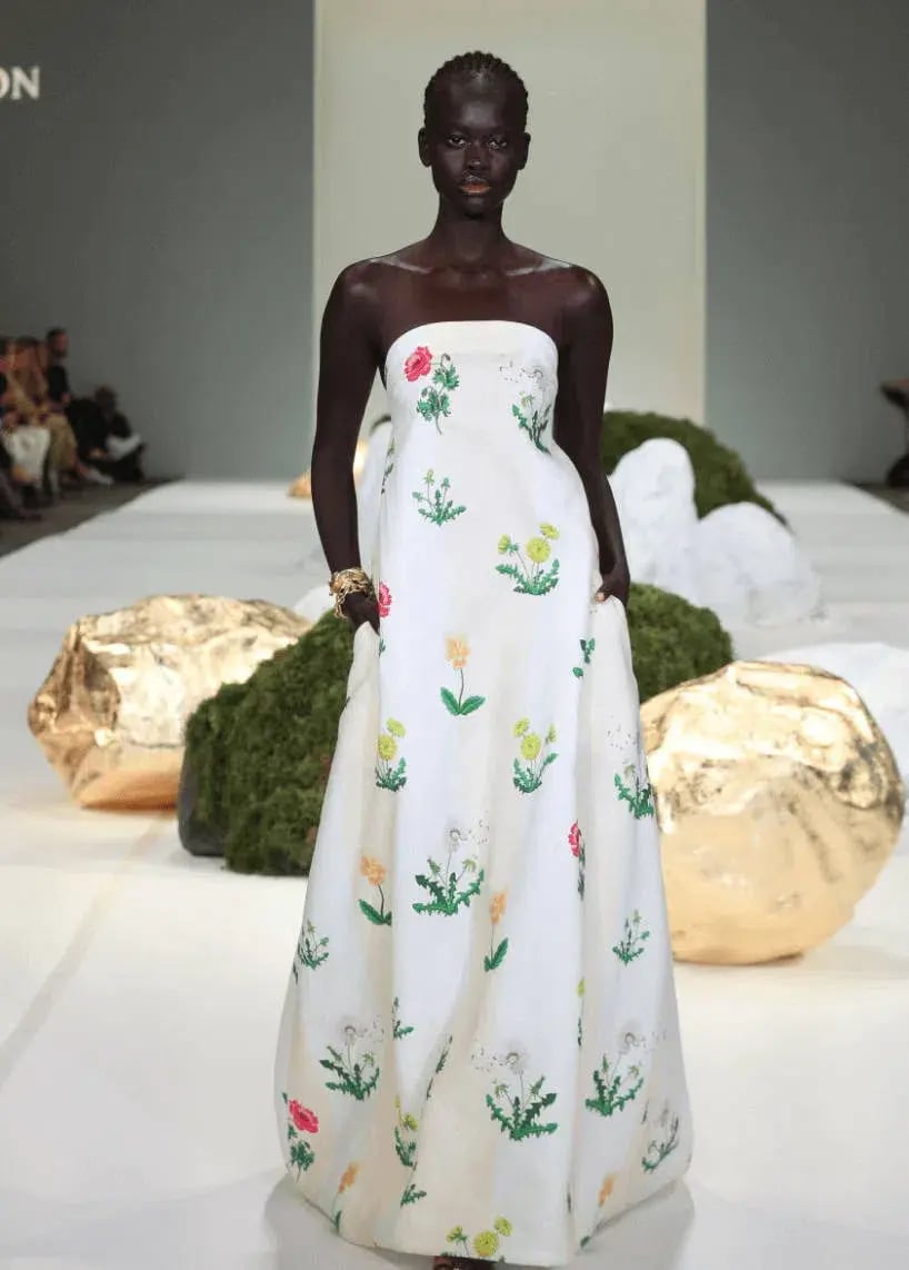 Oroton Poppy Print Gown Cream Floral 10 photo 9