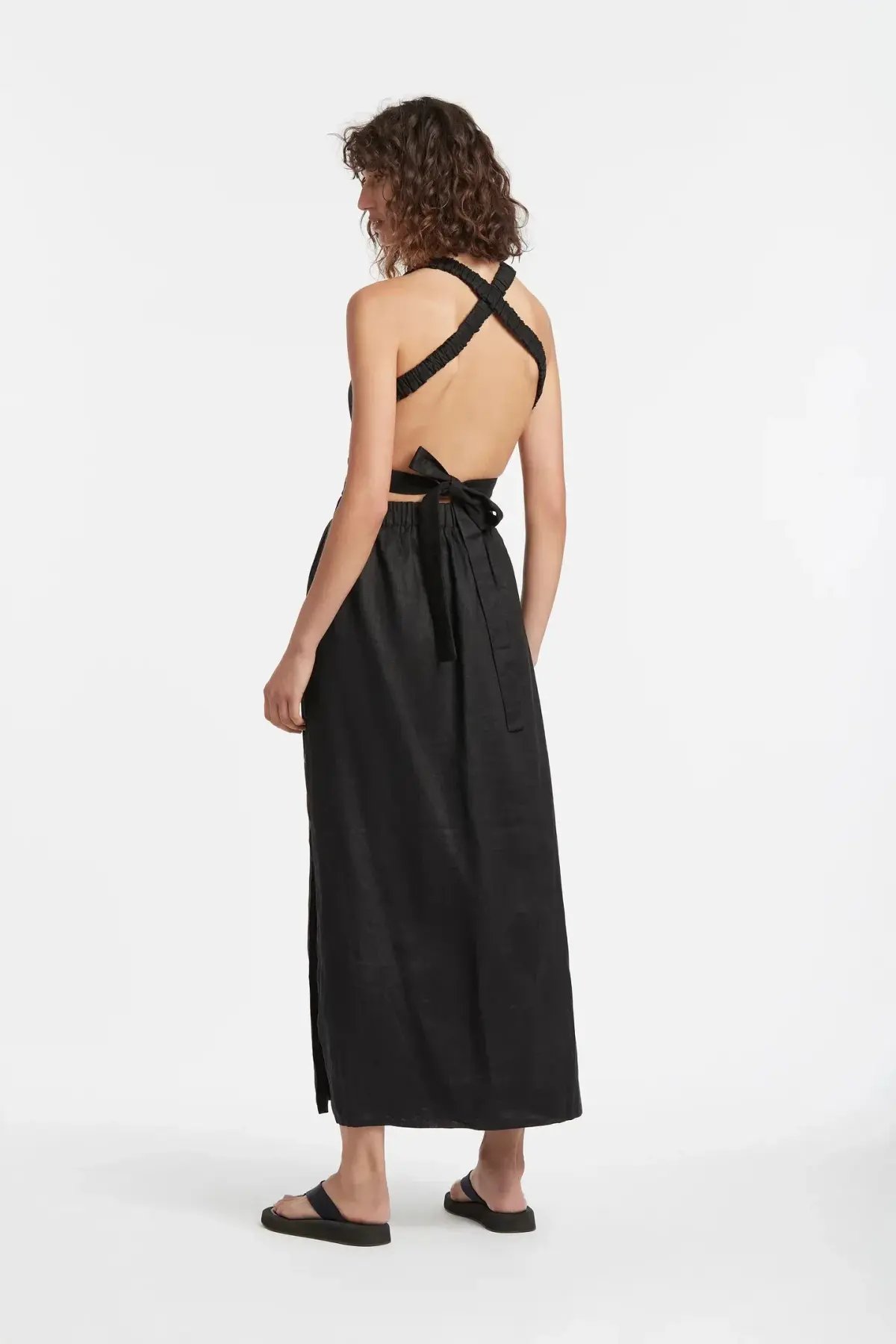 Sir the Label Vilma Cross Back Gown Black Size 1 / AU 8 photo 2
