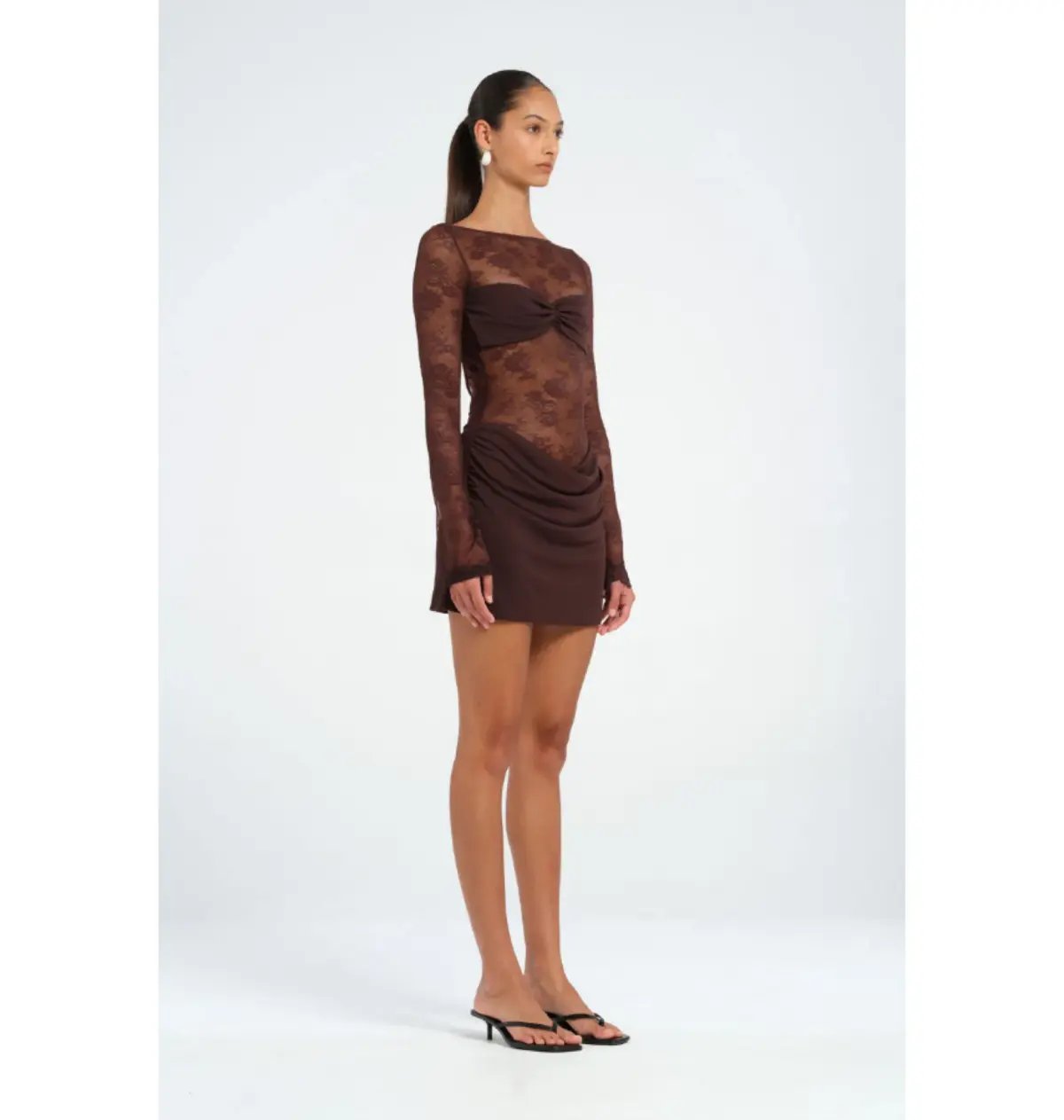 Benni Oskar Mini Dress Brown Size AU 6 photo 2