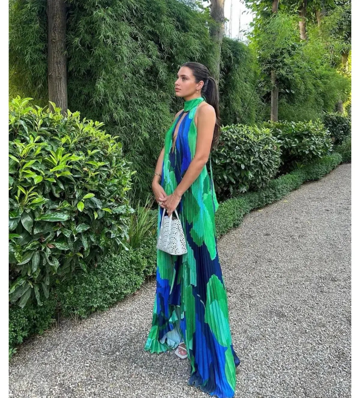 L’Idee Opera Gown Capri Green Size 8 photo 4