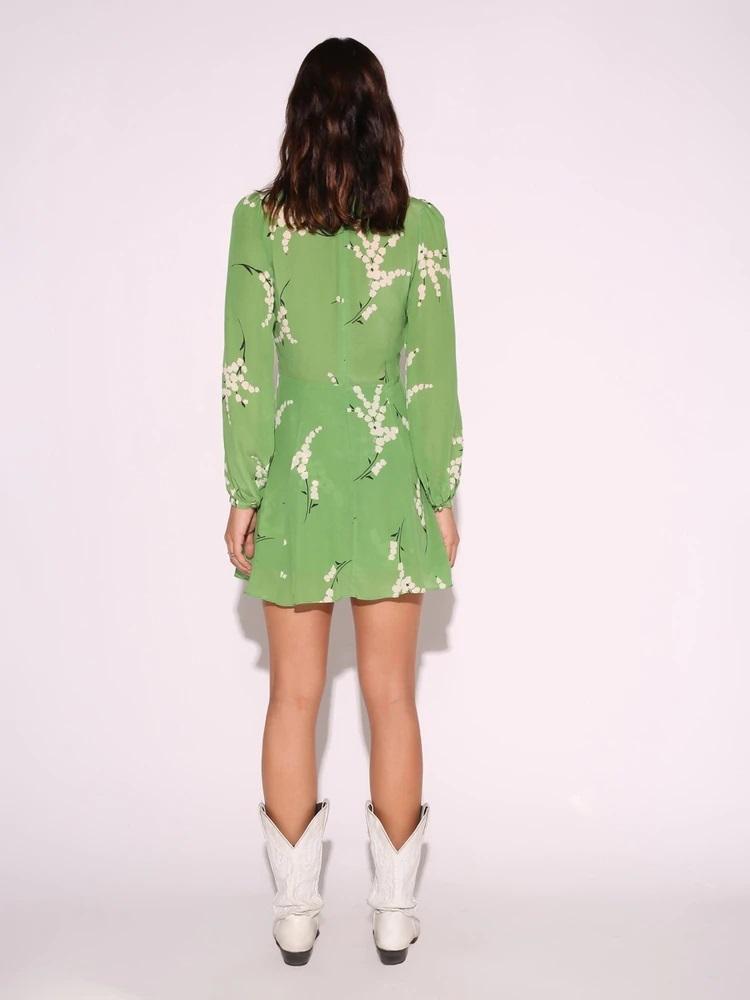 Realisation Par The Kate Dress Summer Loving Green Size 4 photo 2