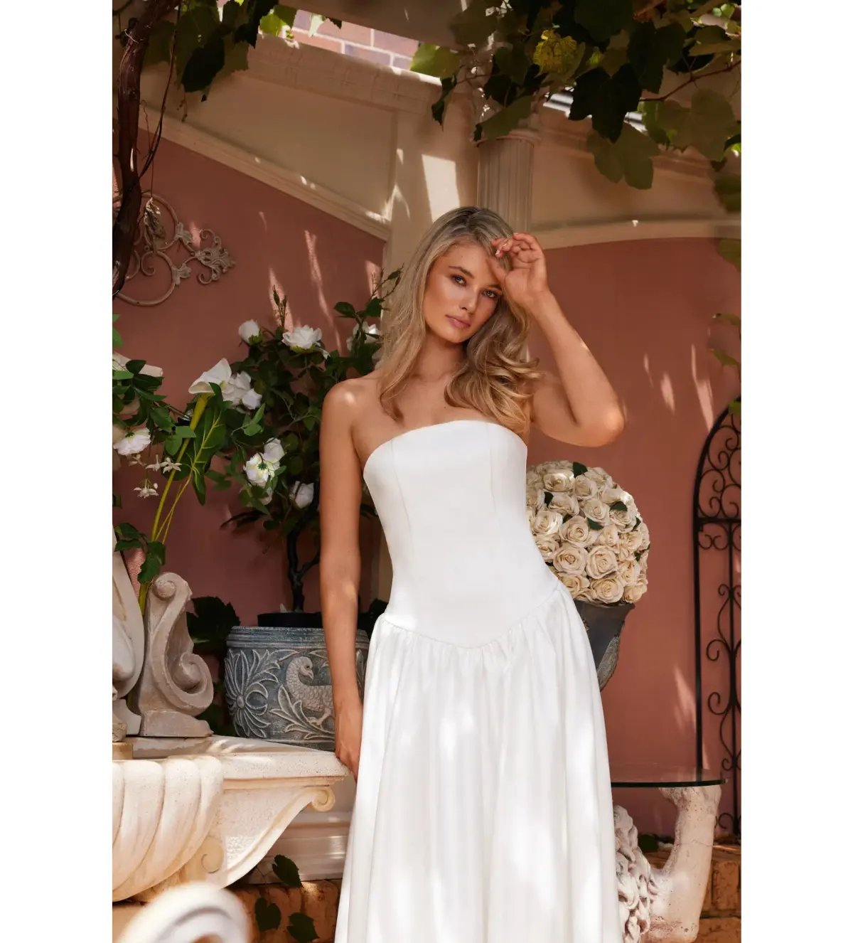 Elle Zeitoune Maggie Midi Dress White Size AU 8 photo 6