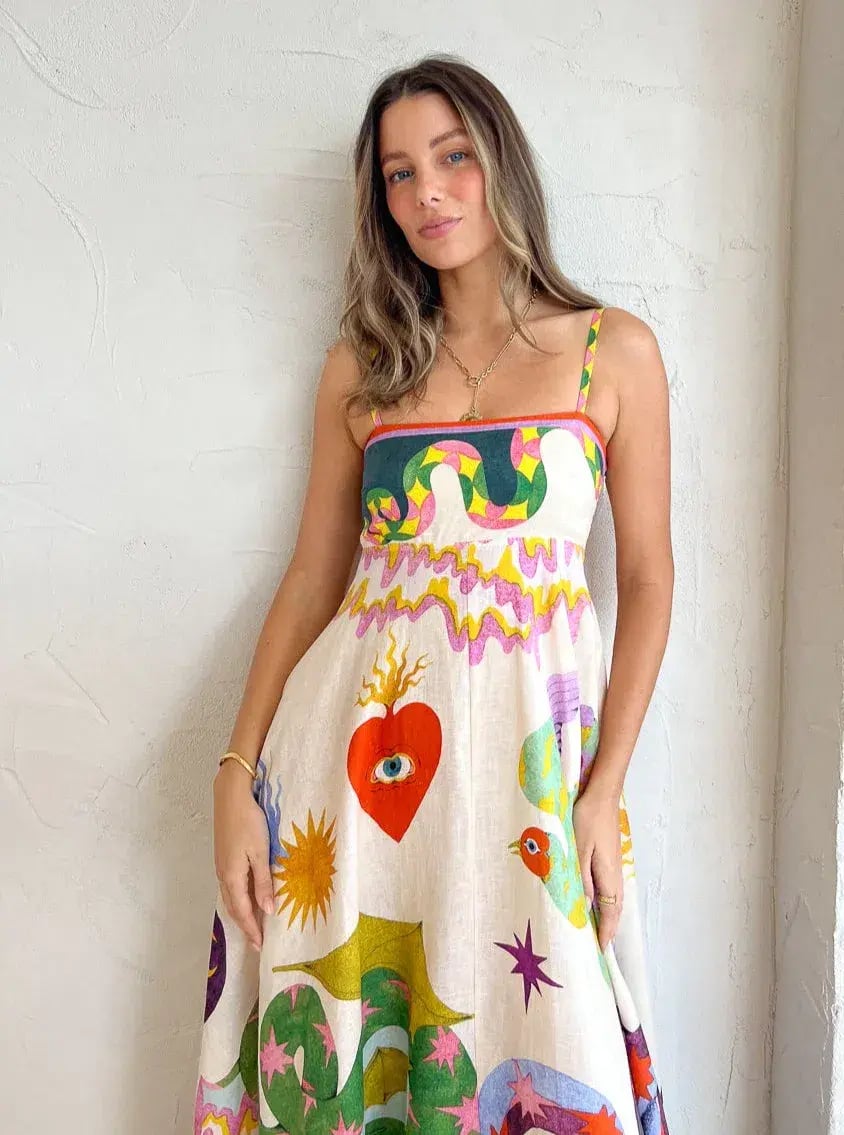 Alemais Sunseeker Dress Multi Size AU 10 photo 4