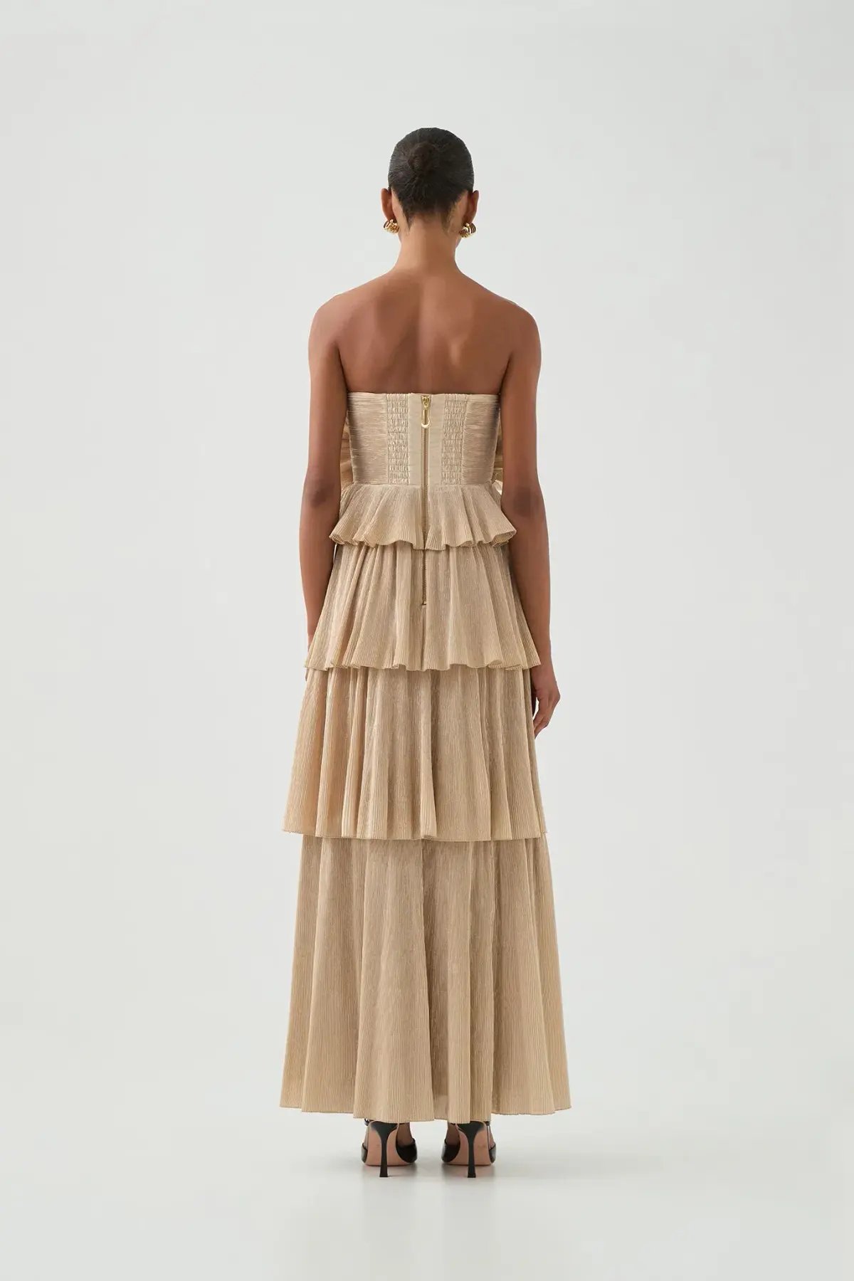Aje Kyra Gown Gold Size AU 10 photo 4