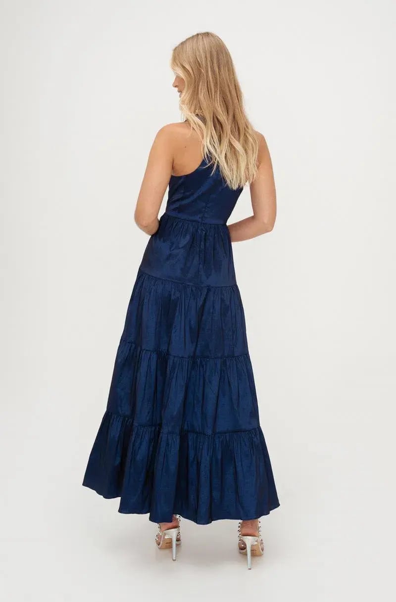 Sheike Galleria Maxi Dress Navy Blue Size 8 photo 3