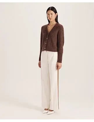Saba Maisy Mohair Long Sleeve Cardi Choco Brown 12/M photo 3