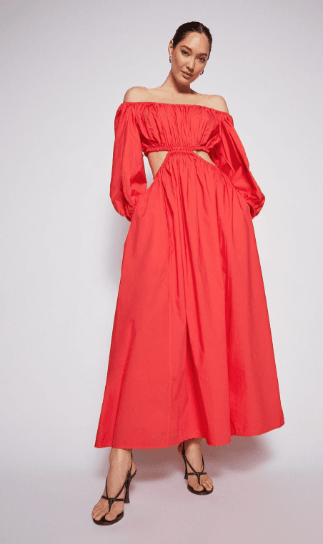 Scanlan and Theodore Parachute Cotton Gather Dress Size 8 photo 3