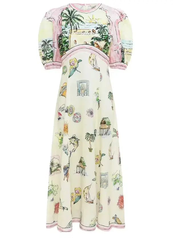 Alemais Sunset Midi Dress Multi Print  Size 12 photo 9