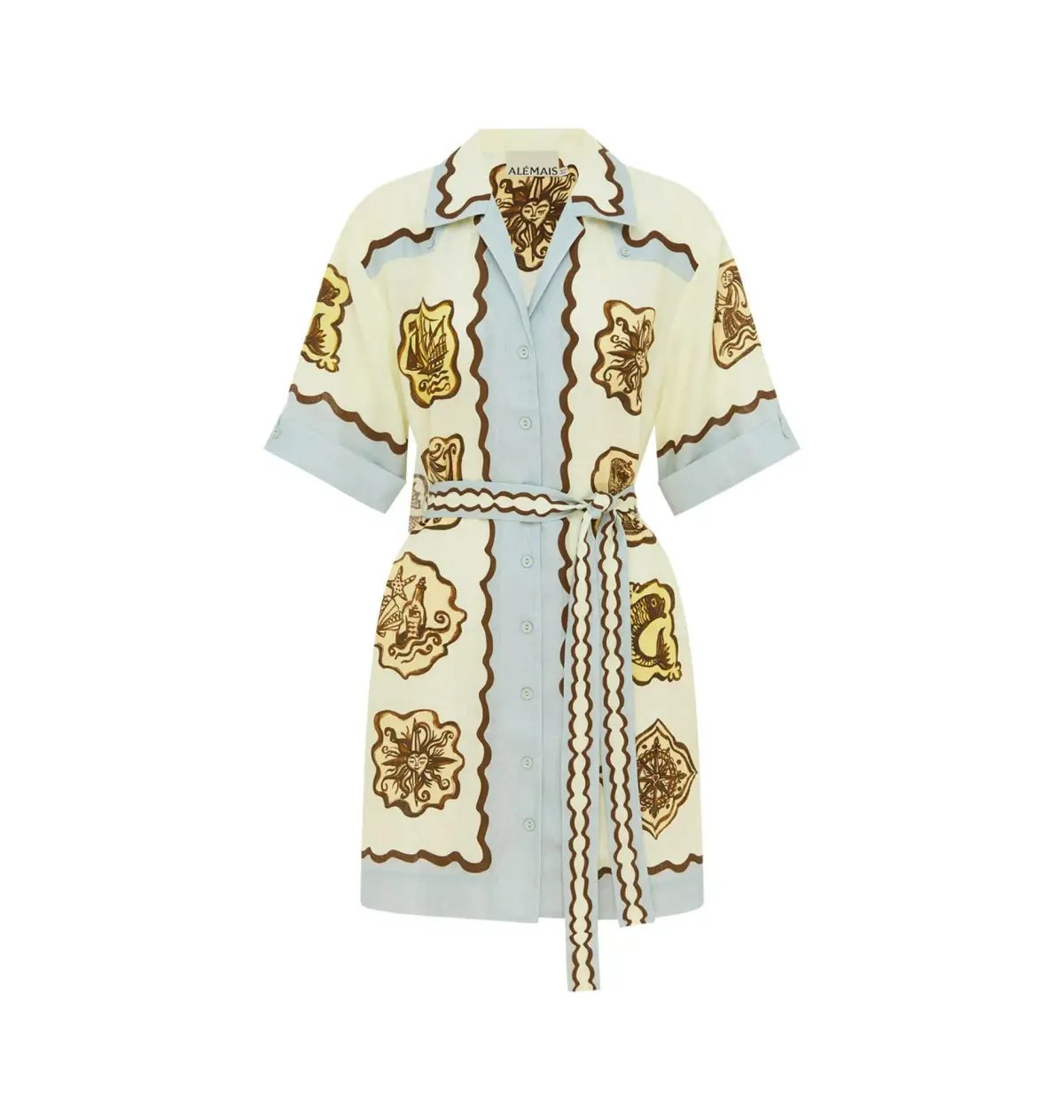 Alemais Relic Mini Dress Print Size AU 8 photo 4