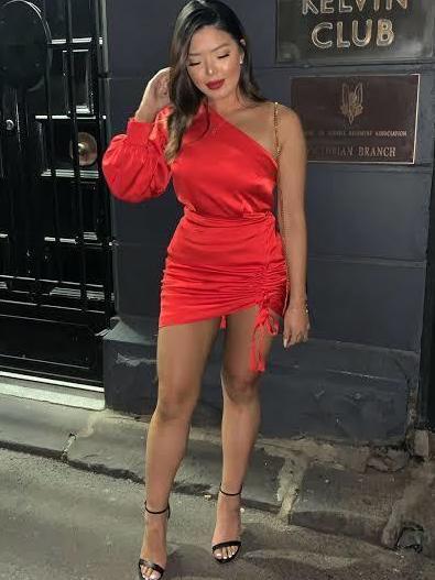 Kookai Vangeline Dress Red Size 8 photo 3
