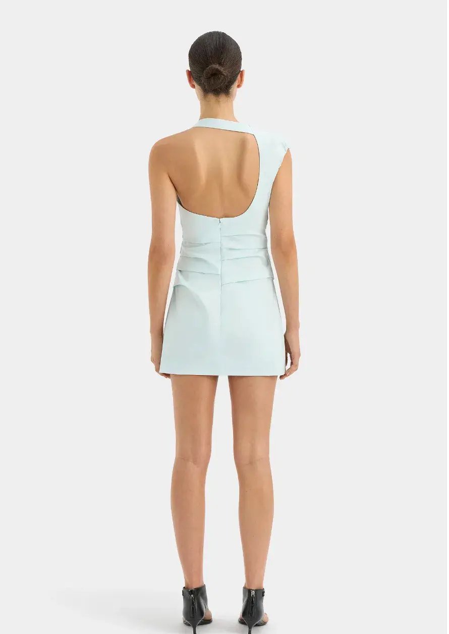 Sir the Label The Azul Gathered Mini Dress in Ice Blue Size 1 / AU 8 photo 3