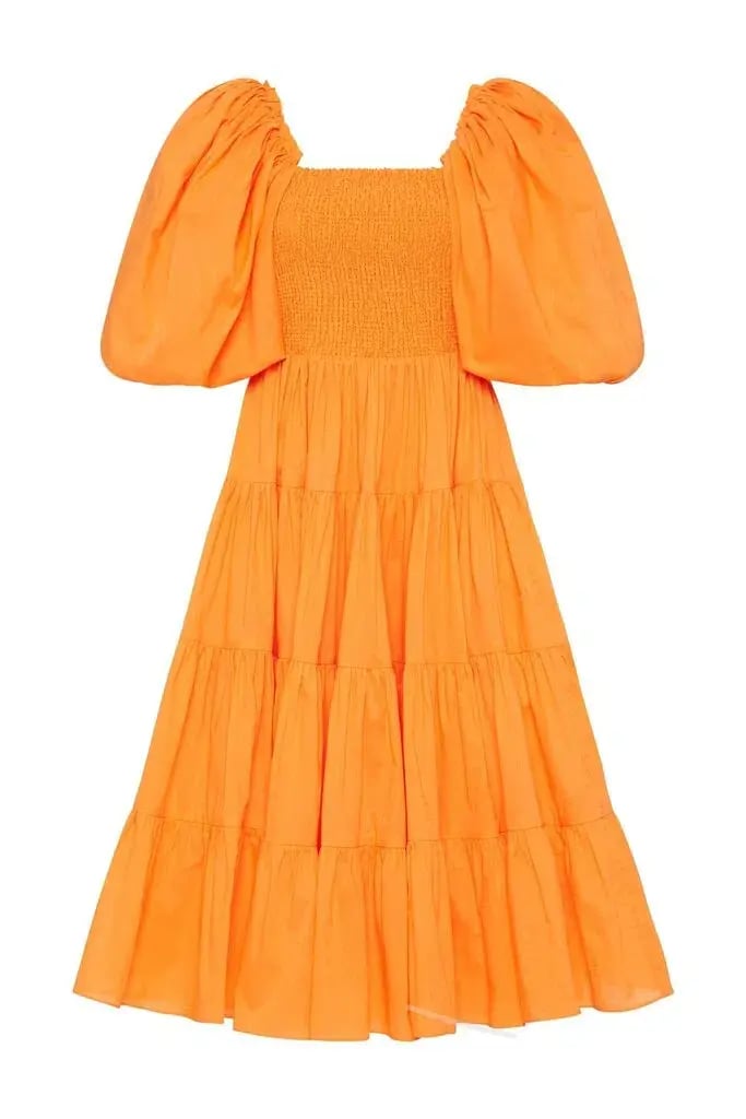 AJE Cherished Orange Midi Dress Orange Size 6 photo 4