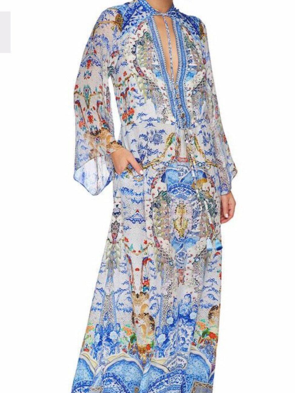 Camilla Geisha gateways drawstring button up dress size 14 photo 3
