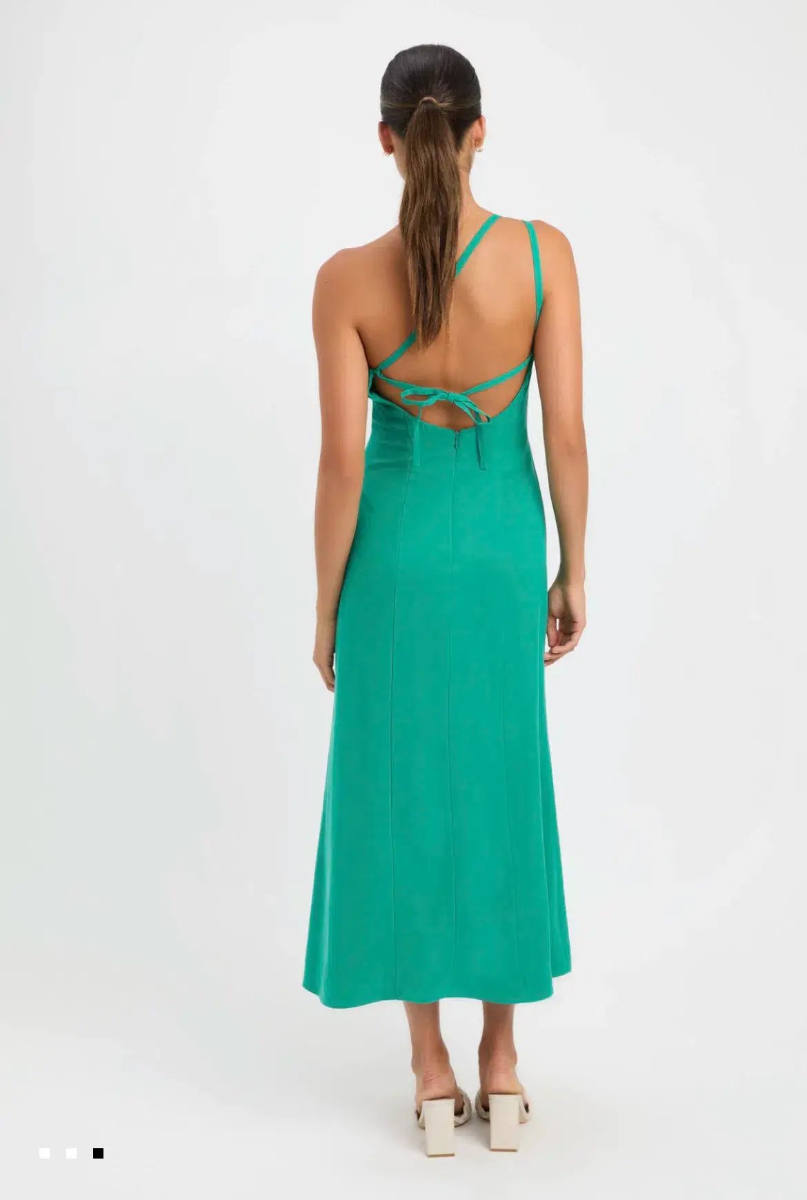 Kookai Clarisa Tie Midi Dress Green Size 10 photo 2