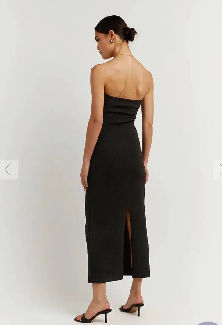 Dissh Anika Knit Midi DreSS Black Size 10 photo 2