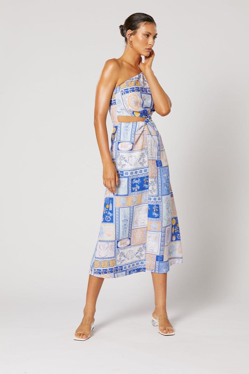 WINONA AMALFI ONE SHOULDER DRESS - MULTI photo 3